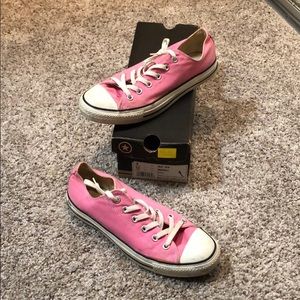Pink Low Top Converse - Size 10